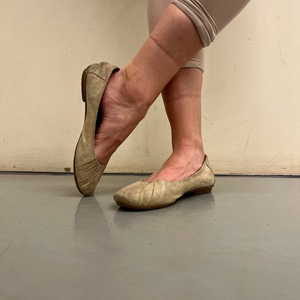 Earth  ballet flats well worn used  6.5